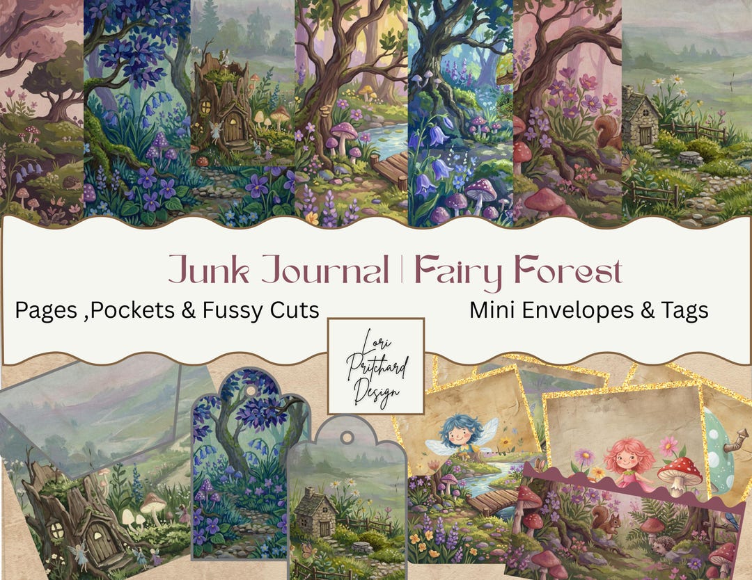 Fairy Forest Junk Journal Kit | Printable Digital Download - Etsy
