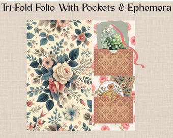 ホワイトヴィンテージピオニージャンクジャーナルフォリオ、16デジタル