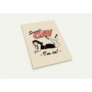 Lot de 10 cartes postales - Rétro queer/WLW/Lesbiennes
