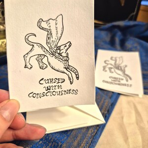 Cursed with Consciousness Card | Existential Birthday Card | Dark Humor Greeting | Medieval Art Card