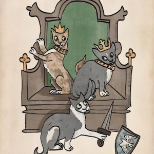 Medieval Pet Portrait Commission - Human Artist No-AI