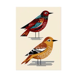 Colorful Bird Art Prints, Nature Wall Decor, Vintage Poster, Perfect Gift for Bird Lovers, Home Decor for Spring
