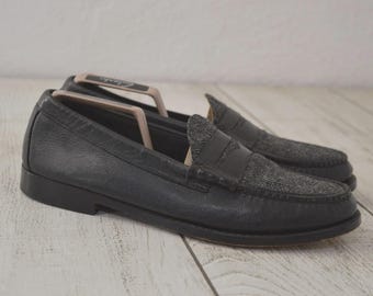 Mocasines negros vintage GhBass Weejuns para hombre, talla 44,5 (Reino Unido 10, EE. UU. 10,5)