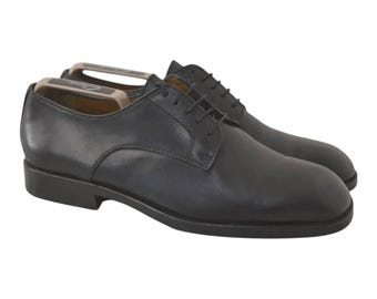 Manelli Schwarze Leder Derby Schuhe - Klassische Italienische Formelle Schuhe (UK 9 / EU 43)