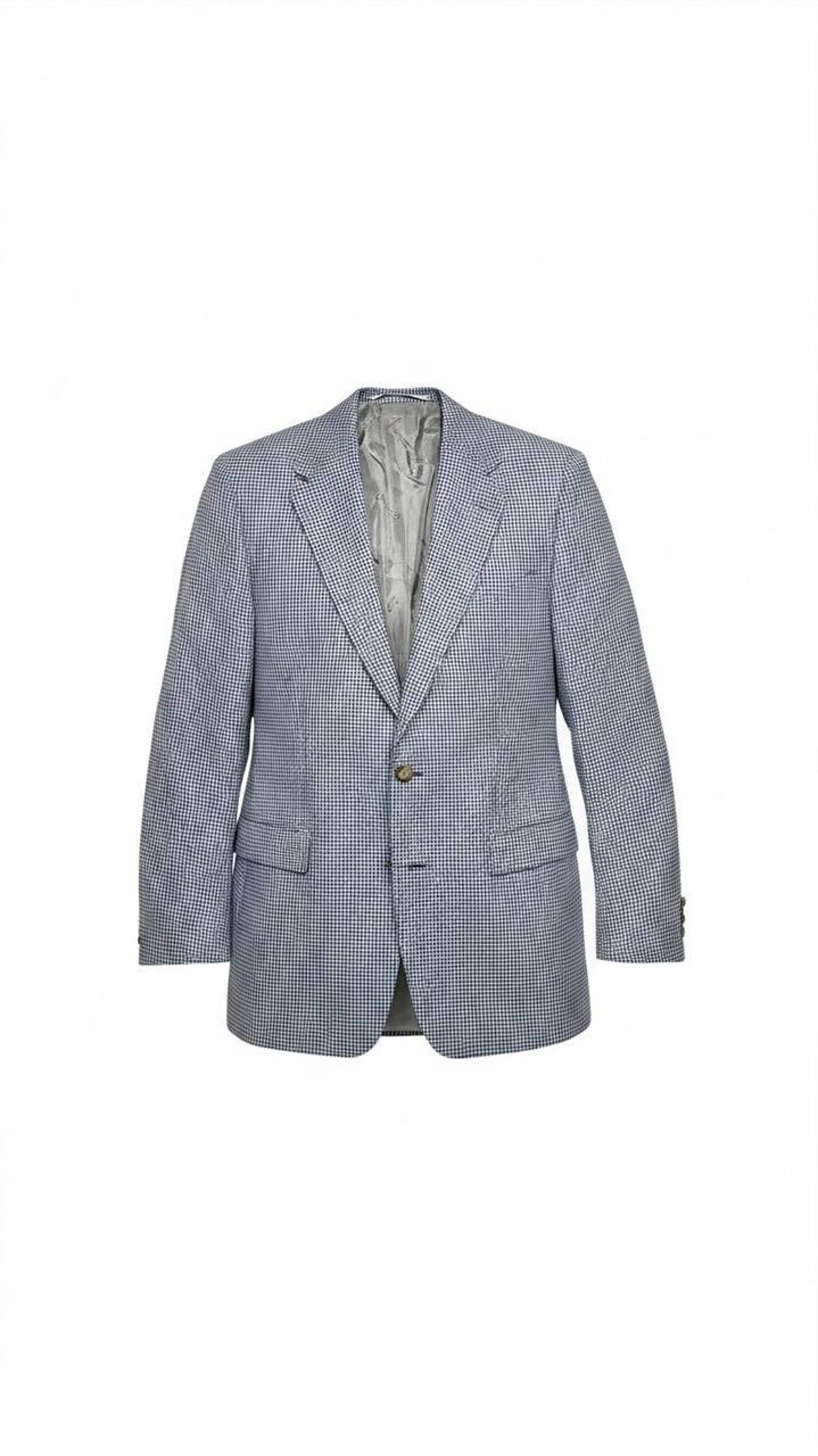 Vintage C&A Signé Incognito 100% Pure Virgin Wool Houndstooth Blazer | Size 52 / US 42, photo 1 sur 5