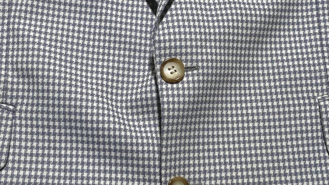 Vintage C&A Signé Incognito 100% Pure Virgin Wool Houndstooth Blazer | Size 52 / US 42, photo 4 sur 5