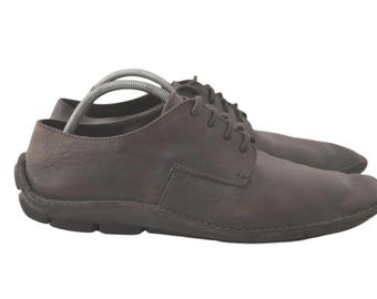 Zapatos Derby Prada de piel suave marrón, estilo vintage italiano, mocasines minimalistas, talla US 7-8