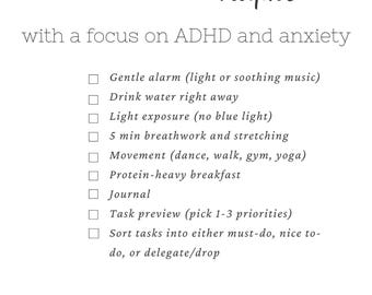 ADHD Friendly Morning Routine