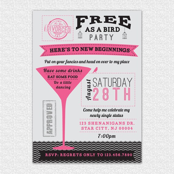 Divorce Party Invitation Templates