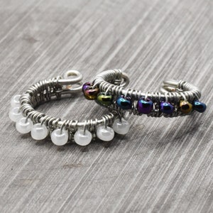 Stackable Beaded Ear Cuff - Custom Colors Available