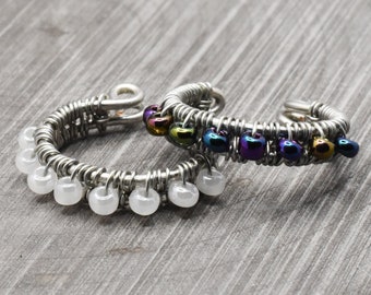 Stackable Beaded Ear Cuff - Custom Colors Available