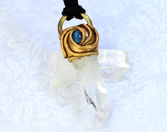 Quartz and Blue Agate Necklace