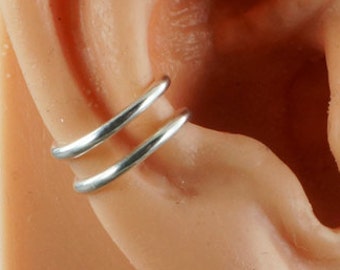 Double Ear Cuff in Sterling Silver - 16 or 18 gauge options