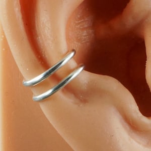 Double Ear Cuff in Sterling Silver - 16 or 18 gauge options