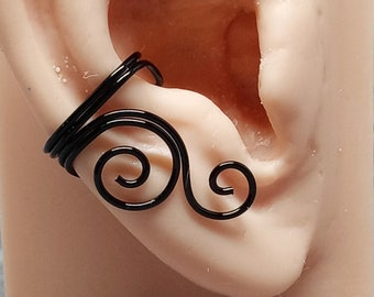 Swirly Ear Cuff - Custom Color Double Spiral Ear Cuff