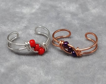 Customizable Beaded Ear Cuff - Multiple Colors Available