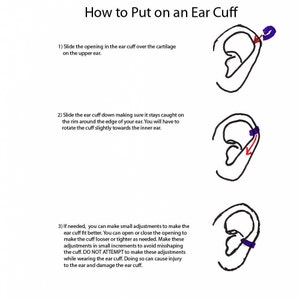 Custom Color Woven Ear Cuff, Wide Bi-color Ear Cuff image 6