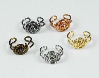 Spiral Button Ear Cuff, Multiple Colors Available