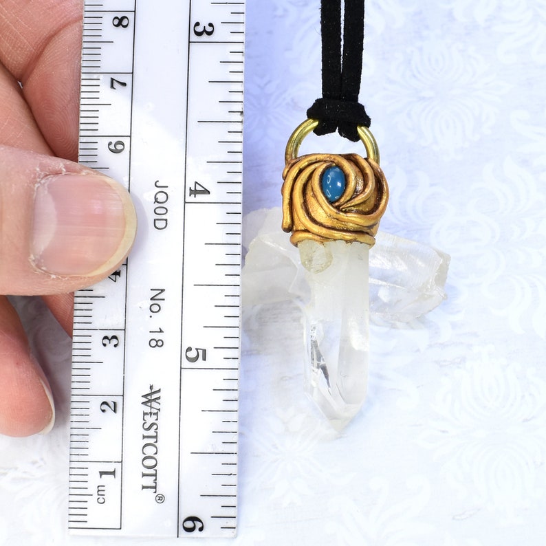 Quartz and Blue Agate Necklace immagine 3