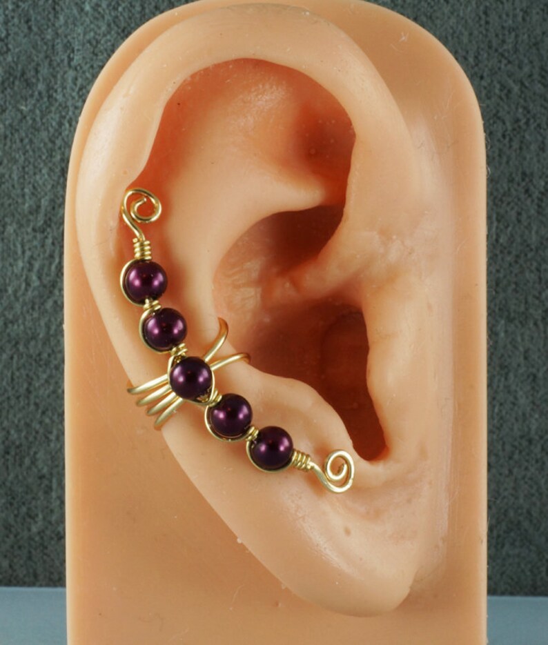 Beaded Ear Cuff You Pick the Colors afbeelding 1