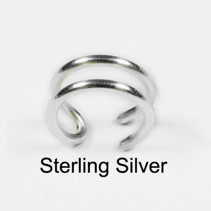 Double Ear Cuff in Sterling Silver 16 or 18 gauge options image 3