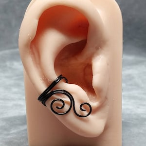 Ear Cuff Double Spiral Custom Color Gold, Silver, Copper, Brass, Red, Magenta, Purple or Green image 3