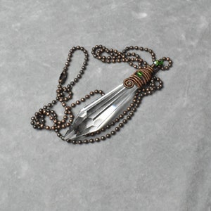 Copper Wrapped Glass Prism Necklace image 6