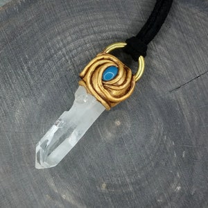 Quartz and Blue Agate Necklace immagine 9