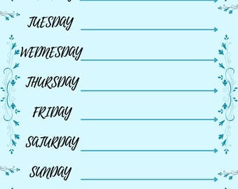Printable Weekly Planner | Pastel Weekly Schedule | Aesthetic PDF Download | My Week at a Glance | Instant Download
