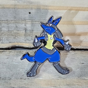 Lucario PK inspired Enamel pin custom