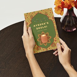 Colourful Mehndi Dholki Sangeet Song Booklet | 17 Traditional Wedding Songs | Printable A4 A5 Digital Download for Pakistani & Indian Shaadi