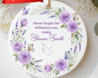 Personalized Teacher Nurse Ornament, Appreciation Gift