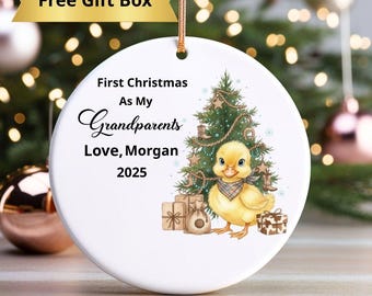 Personalized Grandparents First Christmas Ornament, New Baby Keepsake