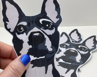 Mixed Breed Dog Face Sticker