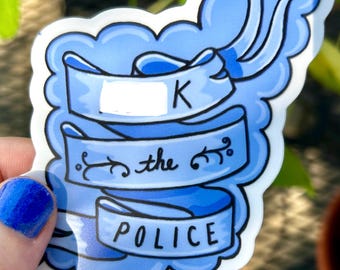 F the Police Sticker, 2" x 2" vinyl sticker