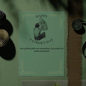 Carte de fête des pères sarcastique sincère et sincère, père/fille aimant cadeau sain en téléchargement numérique, carte imprimable PDF 5 x 7 réfléchie pour papa