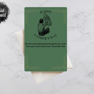 Note humoristique pour la fête des pères pour papa, fille aimante sarcastique imprimable, style vintage 5 x 7 fichier numérique personnalisé personnalisé cadeau instantané pour lui