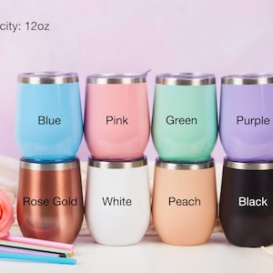 Bridesmaid Gifts Personalized Wine Tumbler Custom Wine Cup Tumbler Custom Name Stainless Cup Wedding Bachelorette Gift Insulated Wine Glass