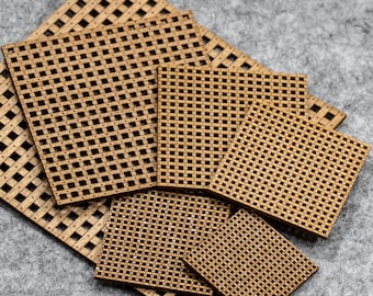 Rejillas de madera para maquetas de barcos (1/32, 1/48, 1/64, 1/72, 1/84, 1/96) para maquetas y dioramas