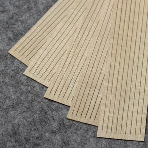 Laser Cut Maple Wood Strips: 0.6mm Thick, 1/1.5/2/2.5/3/4/5 mm wide, Model Making