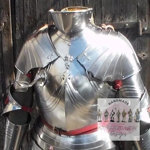 Mittelalterlicher Vollanzug der Nahschutzkleidung | Handgefertigte Stahl Ritter Rüstung | LARP Cosplay Rüstung Set | Anpassbare Kampfpanzer Outfits