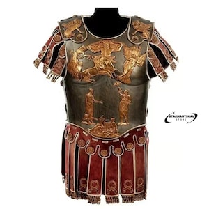 Medieval Roman Muscle Cuirass Armor Knight Breastplate with Skirt & Shoulder LARP Chest Armor, Sca Armor | Medieval Steel Chestplate Armor