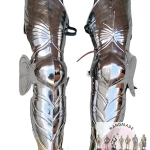 Medieval Dragomir Armor Leg | Upper Leg Armor Wearable Costume | LARP Reenactment Armor Costume | Battle Warrior Gothic Cosplay Leg Guards