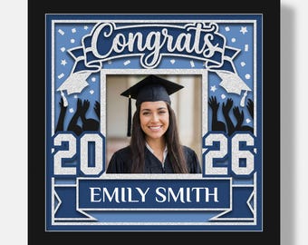 Graduation Shadow Box SVG, Class of 2026, Photo Frame, Paper Cut, Cricut