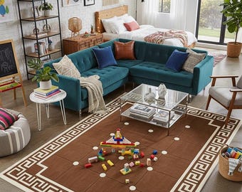 Tappeto passatoia antiscivolo astratto moderno trapuntato a mano, tappeto trapuntato a pelo corto per interni, lussuoso tappeto Kalin per soggiorno, tappeto per camera da letto