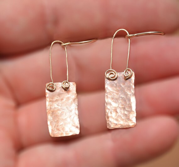 hammered earrings