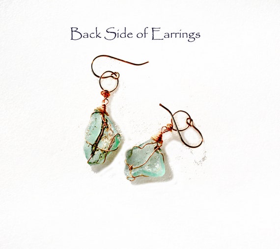Ancient Roman Glass Handle Wire Threader Earrings 14k Gold-filled Ancient Roman Glass Handle Wire Threader Earrings 14k Gold-filled