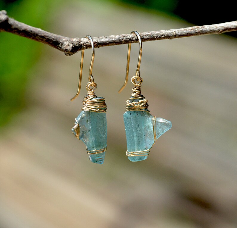 Roman Glass Jewelry from Israel Roman Glass Earrings. Gold Etsy