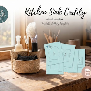 Plantilla para organizar fregaderos de cocina de cerámica (PDF digital para artistas de cerámica)