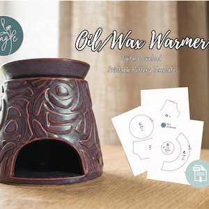 Stövchen/Wachs Stövchen Schablone: DIY Keramik Muster (Digitaler Download PDF)